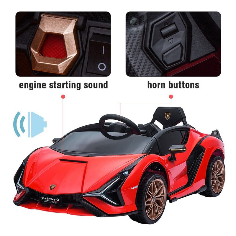 TOBBI 12V Kids Lamborghini SIAN Electric Car with Remote Control - The Perfect Ride for Young Drivers