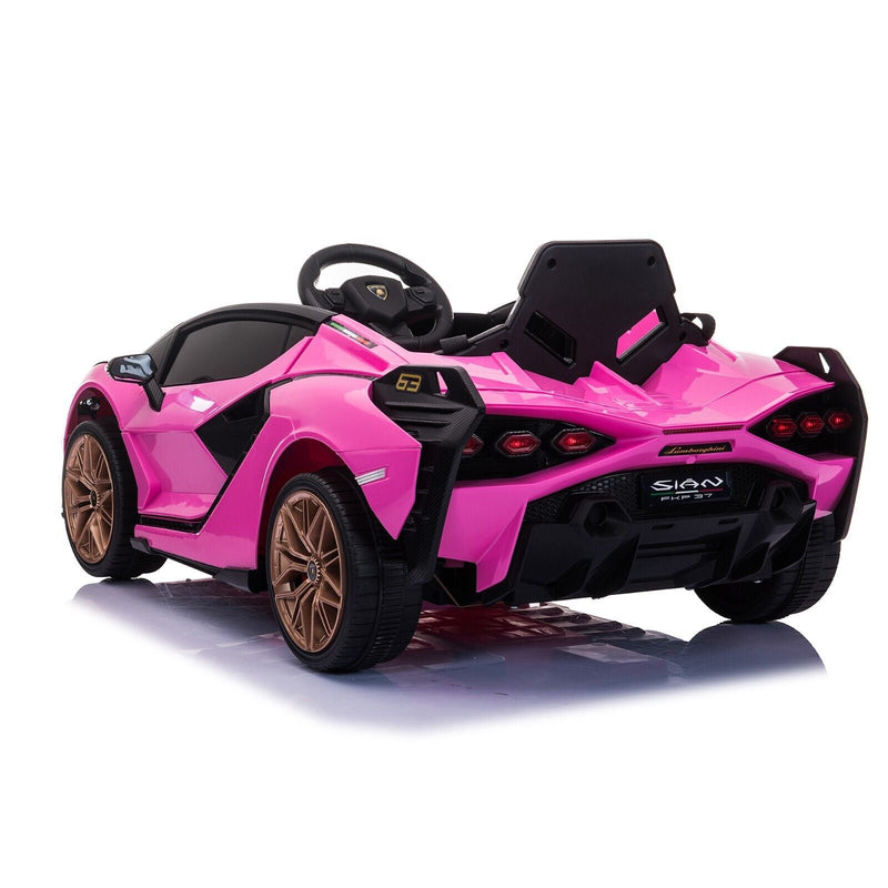 TOBBI 12V Kids Lamborghini SIAN Electric Ride-On Car with Parental Remote Control