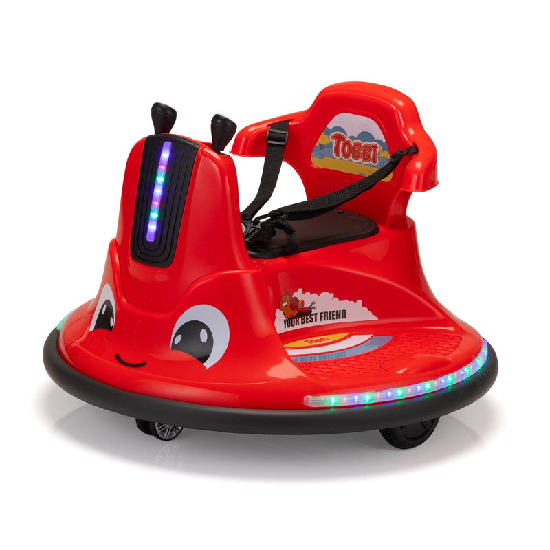 12V Electric Ride-On Snail Bumper Car with Remote Control for Toddlers