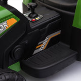 TOBBI 12V Kids Ride-On Tractor with Detachable Trailer and Illuminating Lights