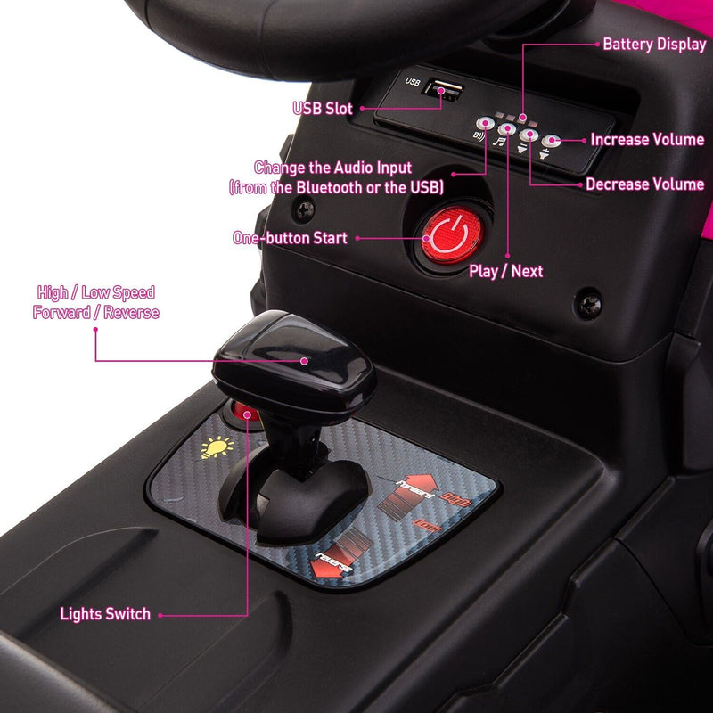 TOBBI 12V Electric Tractor for Kids with Trailer and Dual Motors - Perfect Gift for Young Drivers