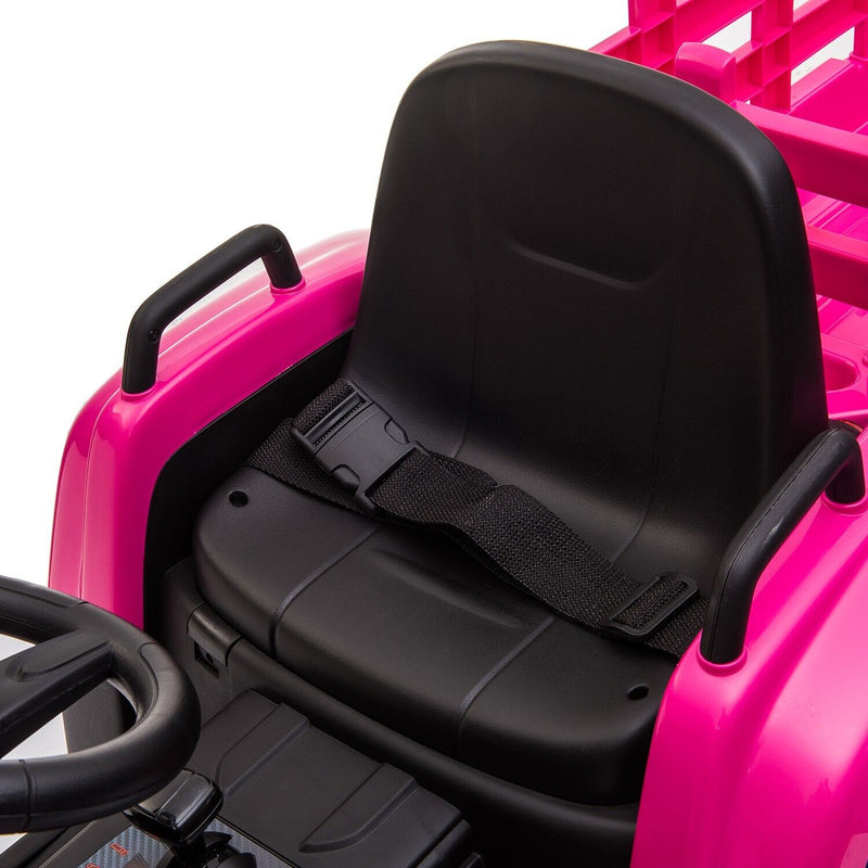 TOBBI 12V Kids Ride-On Tractor with Trailer and Dual Motors - Perfect Gift for Young Drivers