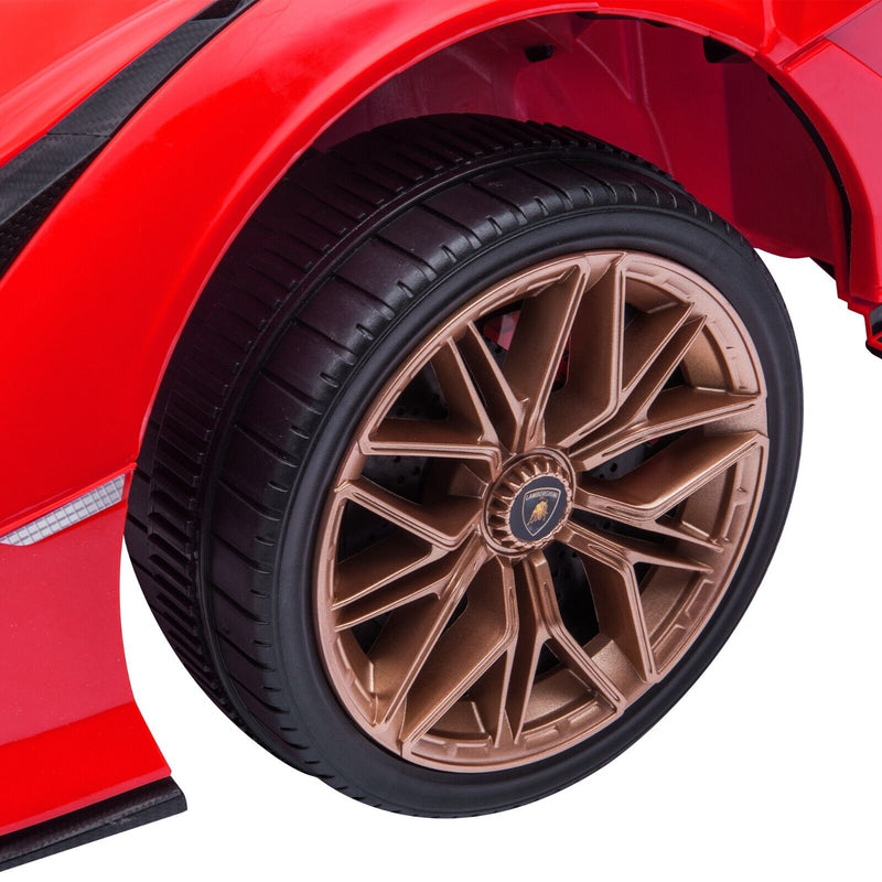 TOBBI 12V Lamborghini SIAN Electric Car for Kids with Remote Control - Red