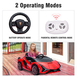 TOBBI 12V Lamborghini SIAN Electric Car for Kids with Remote Control - Red