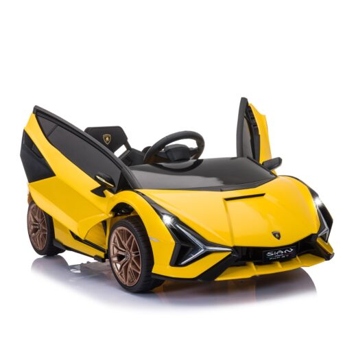 TOBBI 12V Lamborghini SIAN Electric Ride-On Car with Remote Control for Kids