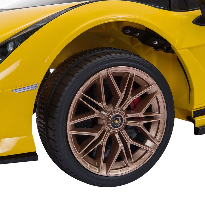 TOBBI 12V Lamborghini SIAN Electric Ride-On Car with Remote Control for Kids