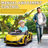 TOBBI 12V Lamborghini SIAN Electric Ride-On Car with Remote Control for Kids