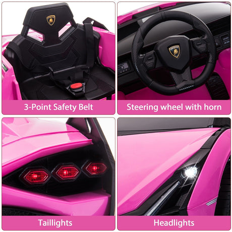 TOBBI 12V Lamborghini SIAN Kids Ride-On Car with Remote Control - Electric Vehicle for Endless Fun!