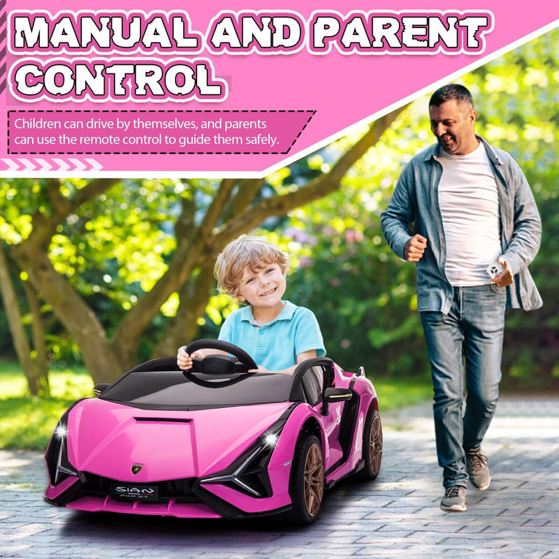 TOBBI 12V Lamborghini SIAN Kids Ride-On Car with Remote Control - Electric Vehicle for Endless Fun!
