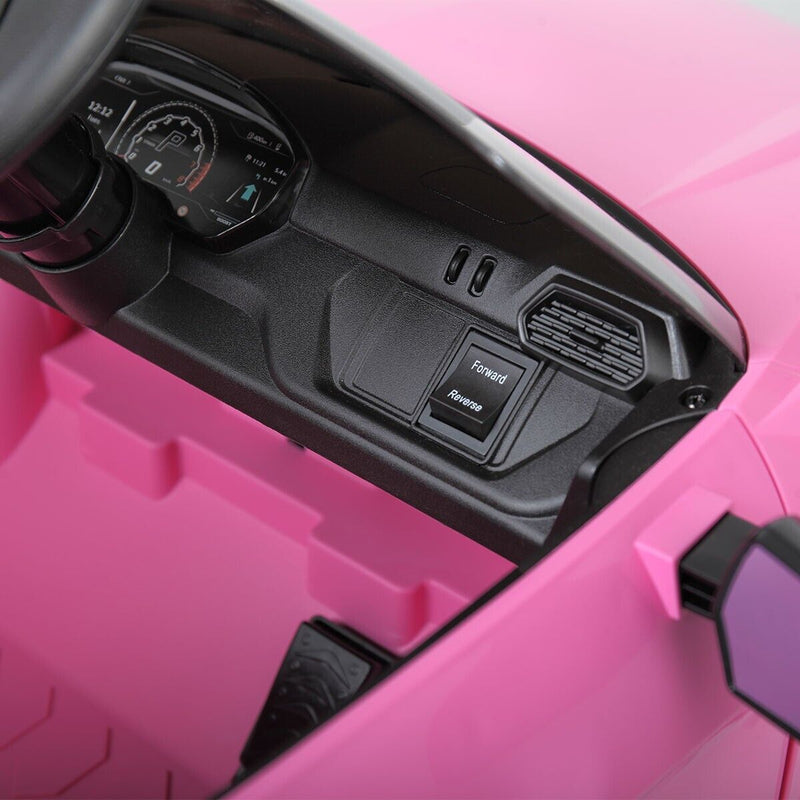 TOBBI 12V Lamborghini SUV Ride-On Car for Kids with Remote Control and MP3 Player, Pink