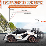 TOBBI 12V Licensed Lamborghini Sian Electric Kids Ride-On Car with Customizable Stickers