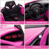 TOBBI 12V Licensed Lamborghini Sian Electric Ride-On Car for Kids with Remote Control