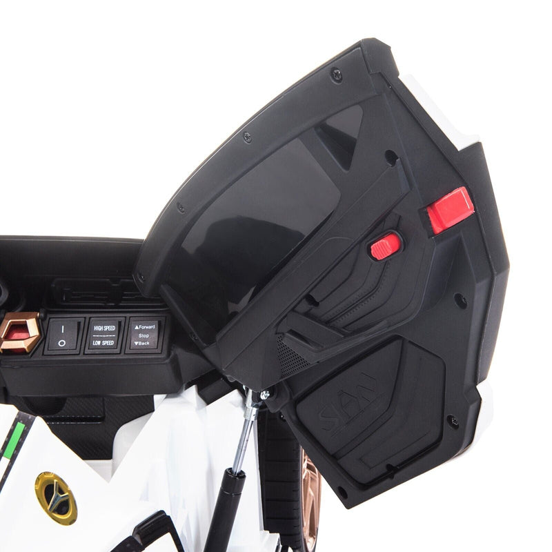 TOBBI 12V Licensed Lamborghini Sian Ride-On Car for Kids with Remote Control, Scissor Doors, and MP3 Player