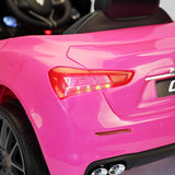TOBBI 12V Licensed Maserati Gbili Kids Ride on Car with Remote Control, Pink