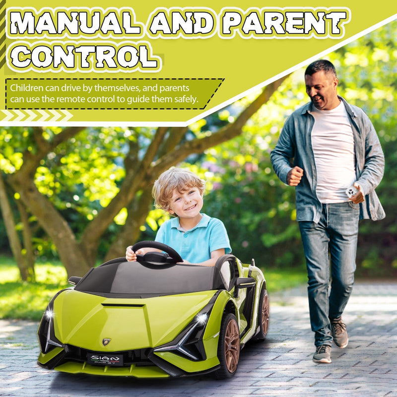 12V Kids Electric Ride-On Car Licensed Lamborghini Sian with Remote Control and MP3 Player