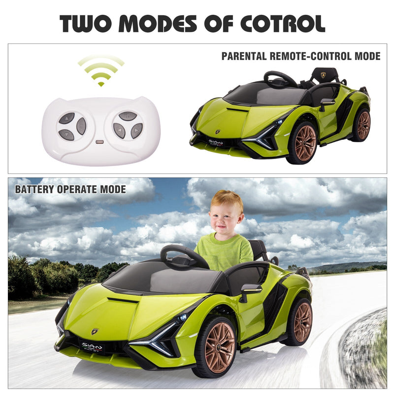 12V Kids Electric Ride-On Car Licensed Lamborghini Sian with Remote Control and MP3 Player