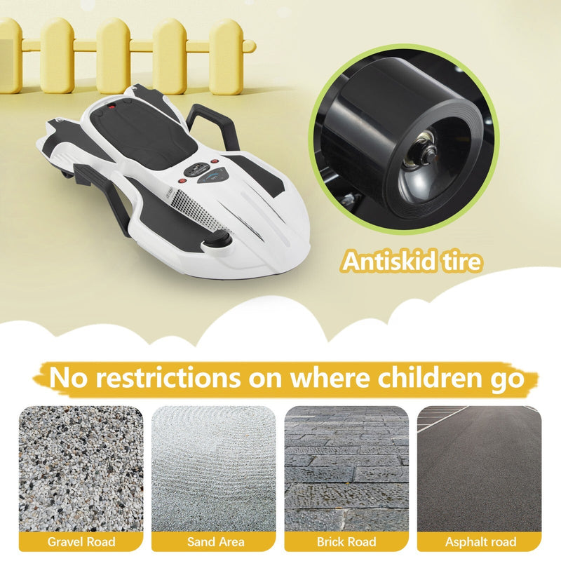 18V Battery-Powered Ride-On Drift Kart with LED Lights and Music