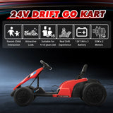 24V Electric Ride-On Go-Kart Toy Vehicle for Kids Ages 4-16