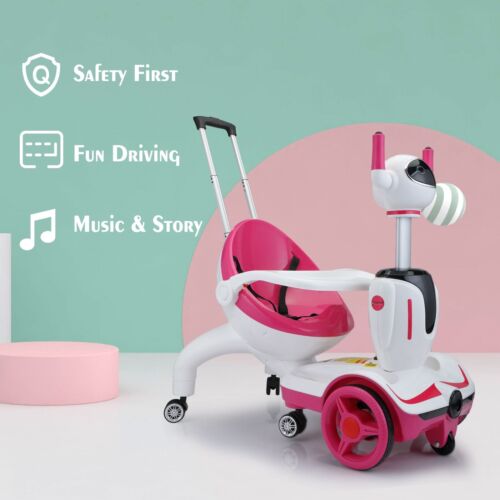 TOBBI 3-in-1 Electric Scooter Robot Buggy Toy for Kids - Ride On Car with Remote Control and 6V Battery