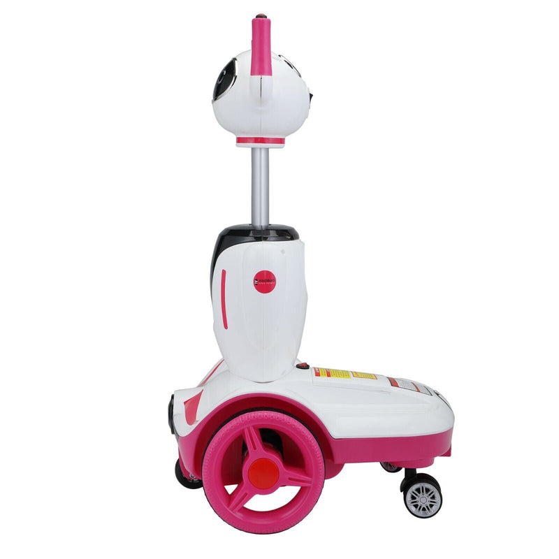 TOBBI 3-in-1 Electric Scooter Robot Buggy Toy for Kids - Ride On Car with Remote Control and 6V Battery