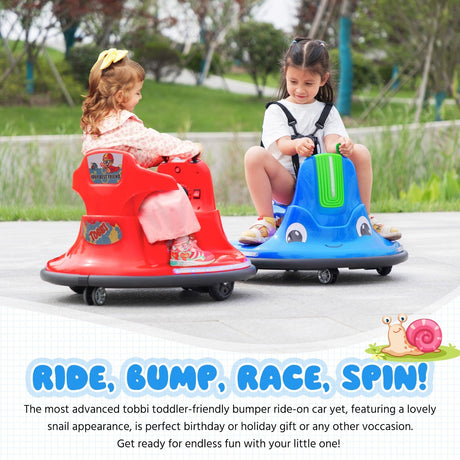 360° Spinning Electric Ride-On Bumper Car with Remote Control