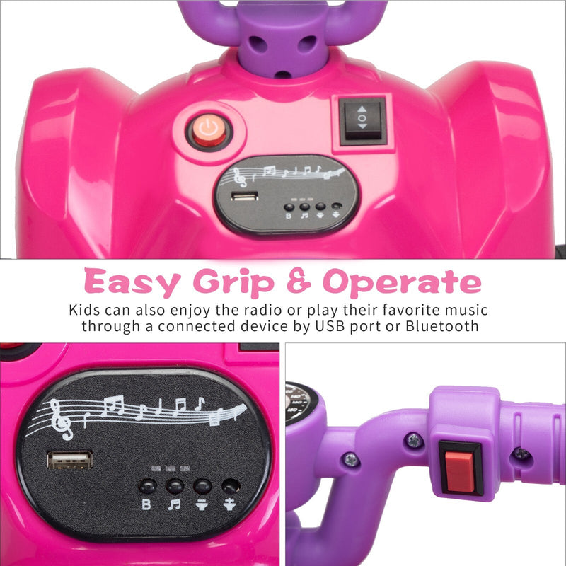 6V Electric Kids 4-Wheel ATV Quad Bike with Sprayers