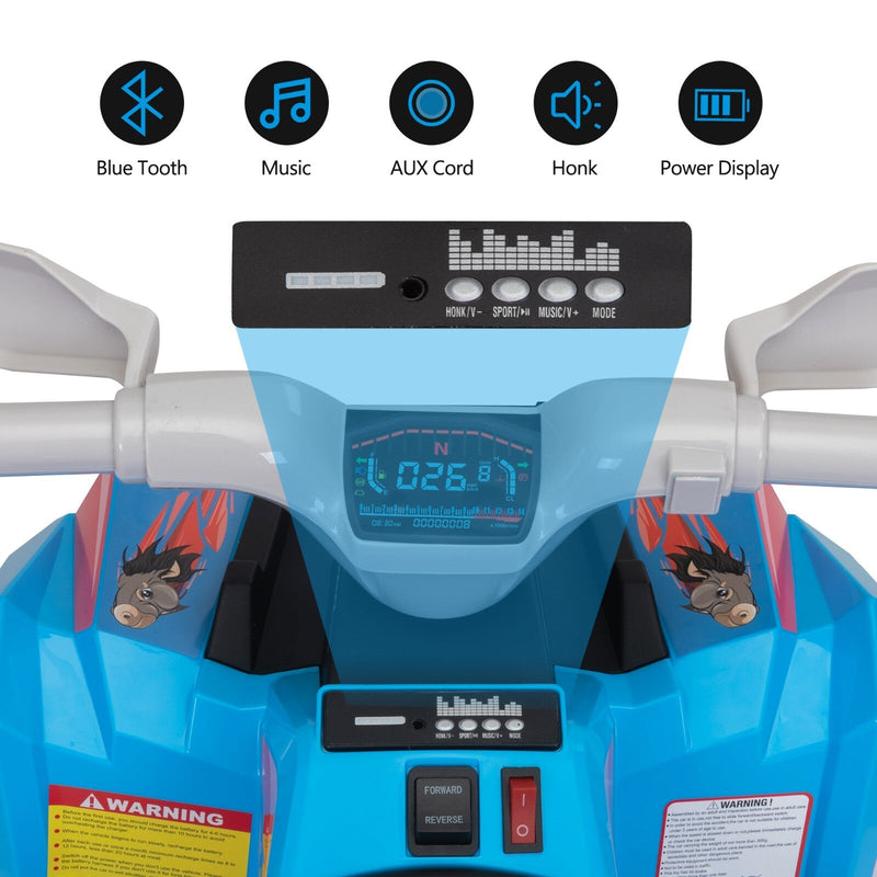 6V Electric Ride-On Quad Bike with Trailer for Toddlers Ages 3-6