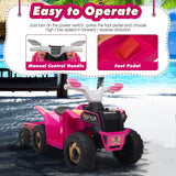 6V Electric Ride-On Quad Bike with Trailer for Toddlers Ages 3-6