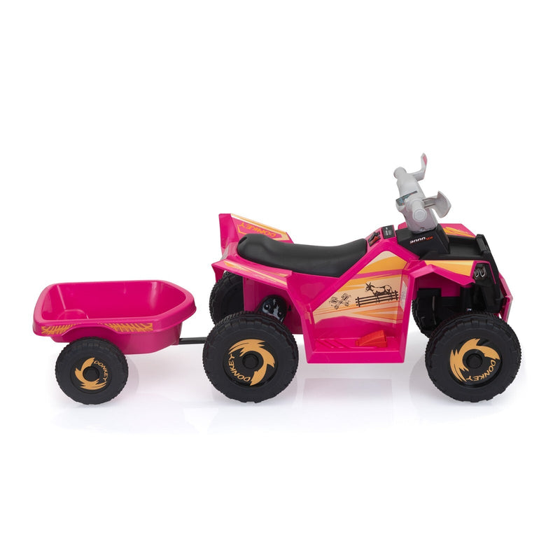 6V Electric Ride-On Quad Bike with Trailer for Toddlers Ages 3-6