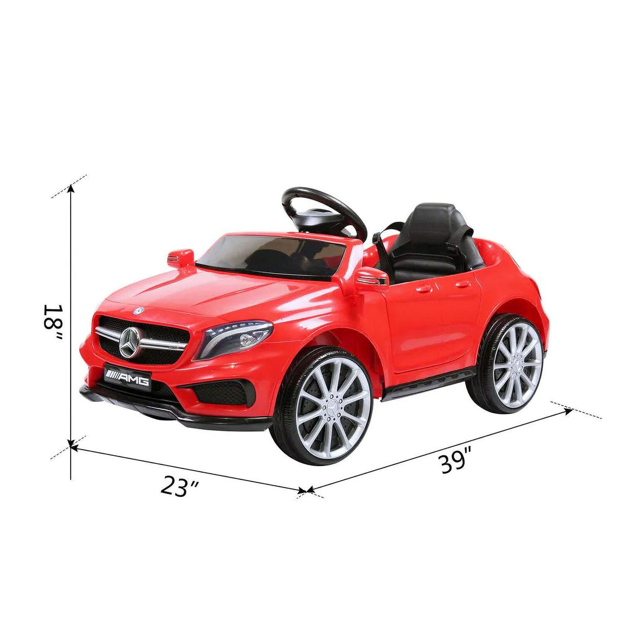 TOBBI 6V Kids Electric Ride-On Mercedes Benz Car in Red