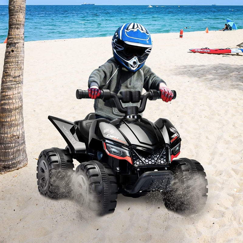 6V Battery-Powered Kids Electric Ride-On ATV Quad Car with Music and LED Lights