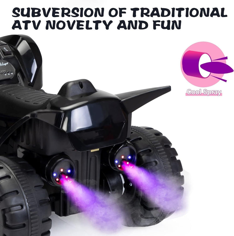 6V Battery-Powered Kids Electric Ride-On ATV Quad Car with Music and LED Lights