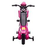 Electric 12V Kids Ride-On Dirt Bike Motorcycle with Training Wheels and 2 Speeds