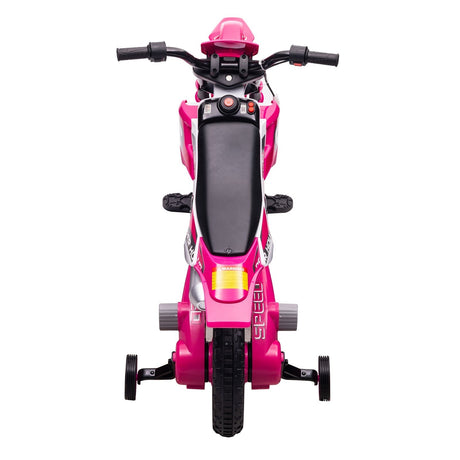 Electric 12V Kids Ride-On Dirt Bike Motorcycle with Training Wheels and 2 Speeds