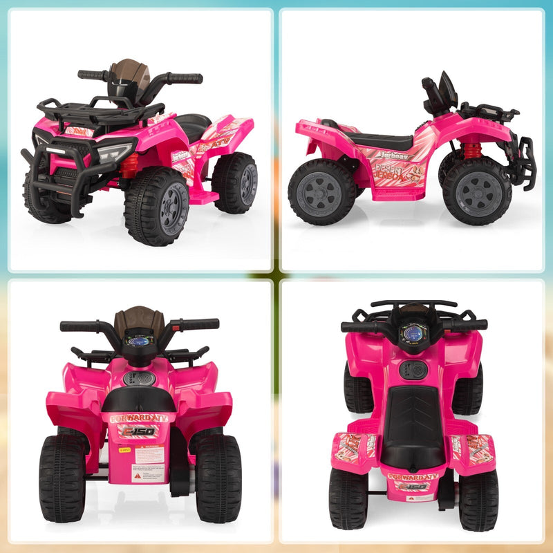 6V Electric Kids Ride-On ATV Quad 4-Wheeler Toy Car with Music