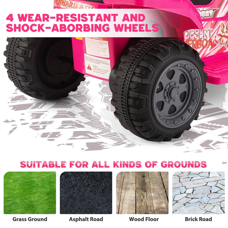 6V Electric Kids Ride-On ATV Quad 4-Wheeler Toy Car with Music