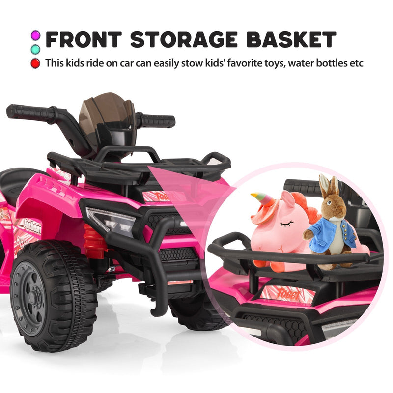 6V Electric Kids Ride-On ATV Quad 4-Wheeler Toy Car with Music