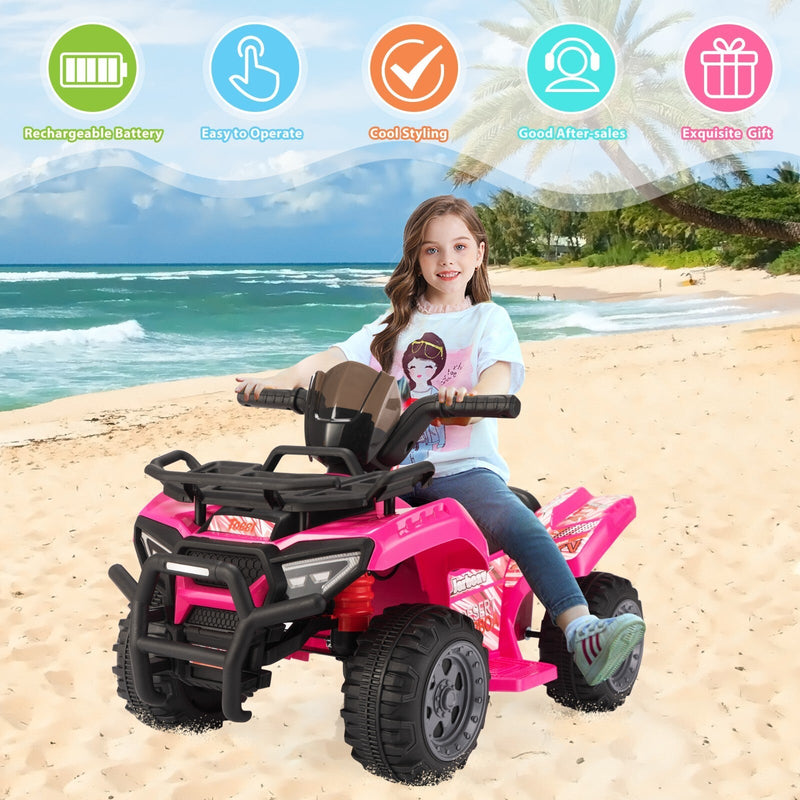 6V Electric Kids ATV Quad 4-Wheeler Ride-On Toy Car with Music