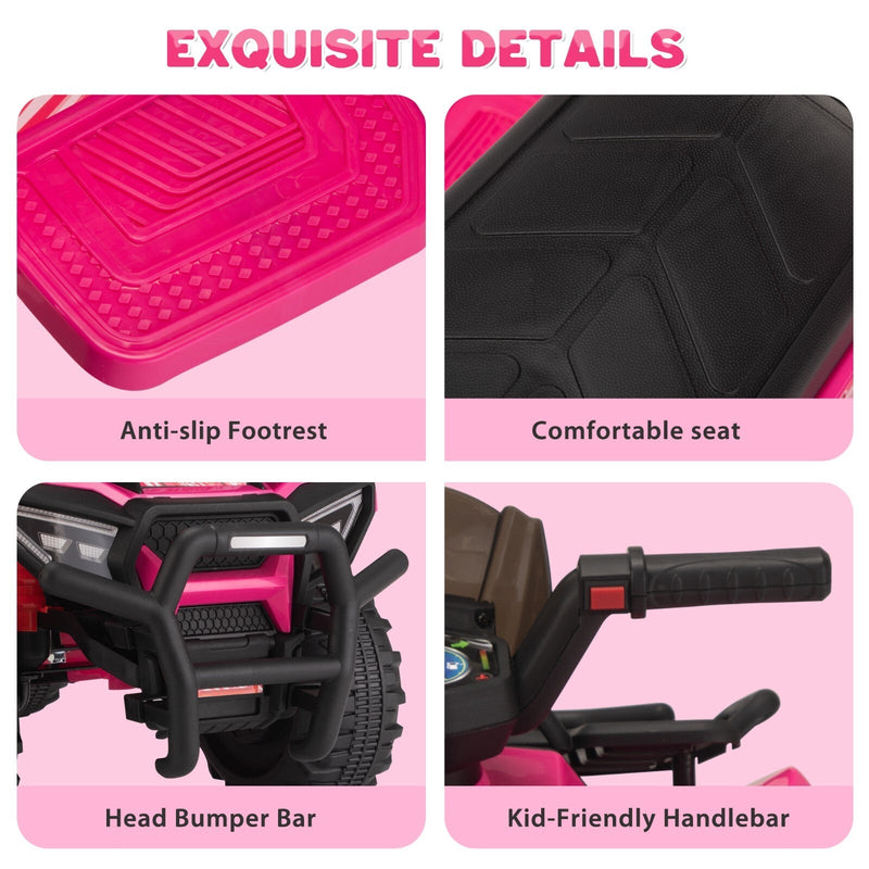 6V Electric Kids ATV Quad 4-Wheeler Ride-On Toy Car with Music