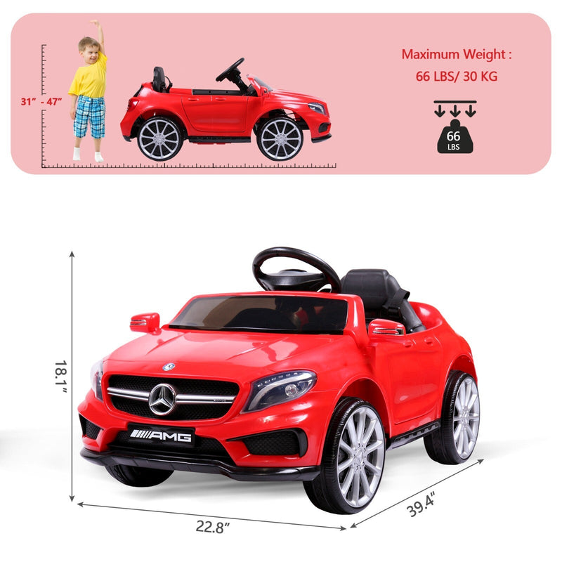 Kids Licensed Mercedes Benz Ride-On Car with 2.4G Remote Control - Red