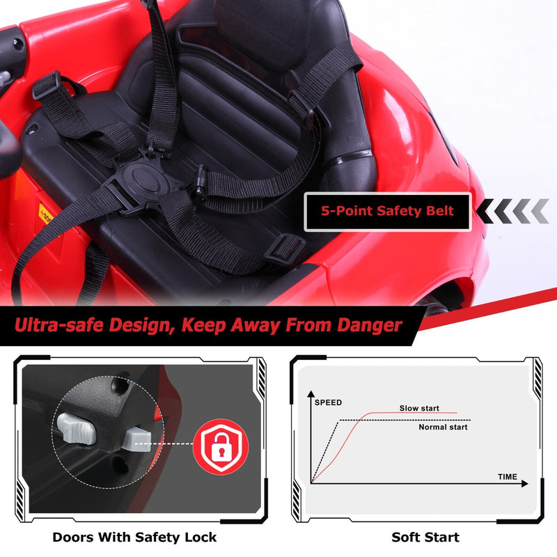 Kids Licensed Mercedes Benz Ride-On Car with 2.4G Remote Control - Red