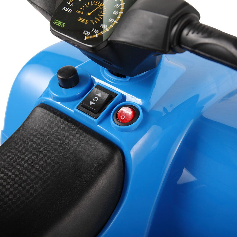 Kids Electric Ride-On ATV Quad Car Toy with LED Headlights and Speed Indicator