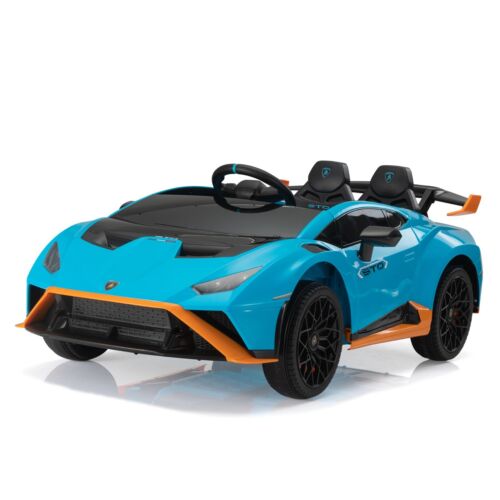 TOBBI Licensed Lamborghini 12V Electric Kids Ride-On Car - Blue