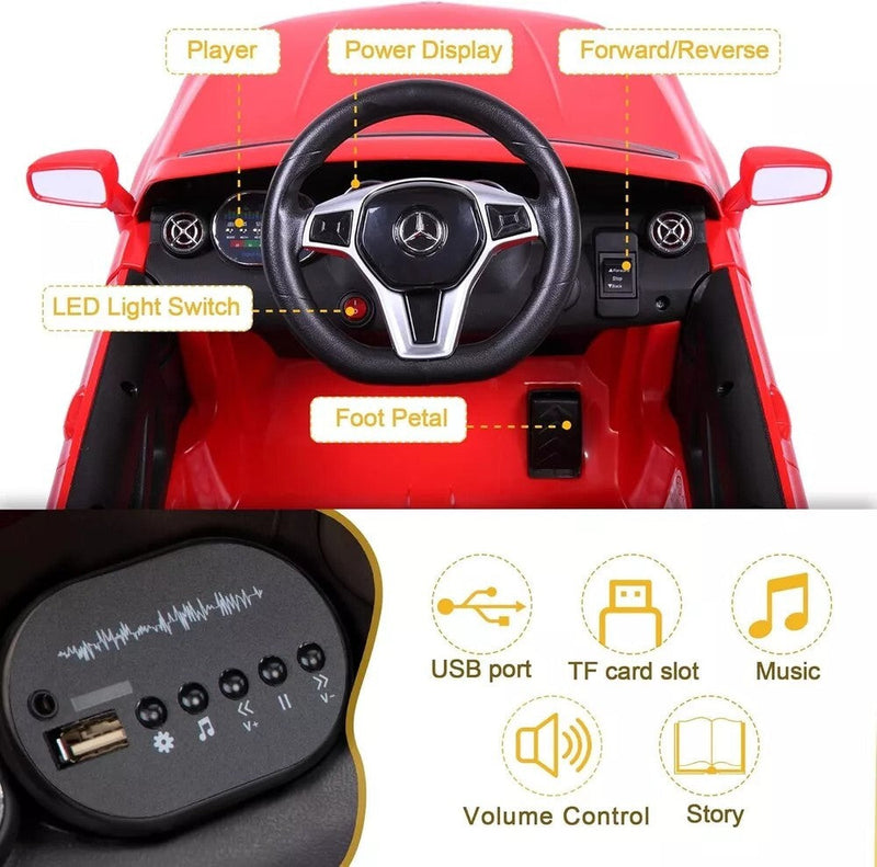 Licensed Mercedes Benz Kids Ride-On Car with 2.4G Remote Control