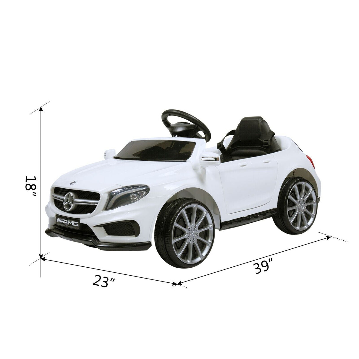 TOBBI Mercedes Benz Licensed Kids Electric Ride-On Car with Remote Control and MP3 Player