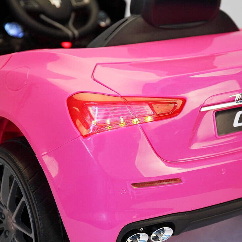 TOBBI Pink Licensed Maserati Gbili Kids Ride on Toy 12V Battery Powered Car with Remote Control