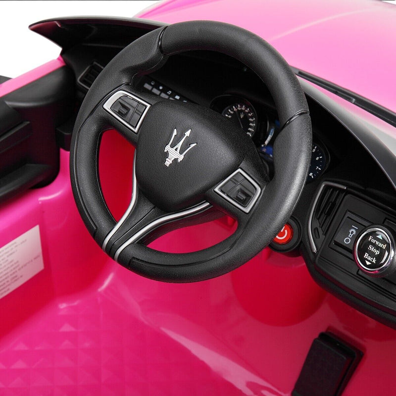 TOBBI Licensed Maserati Gbili 12V Battery Powered Ride-on Toy Car for Kids with Remote Control - Pink