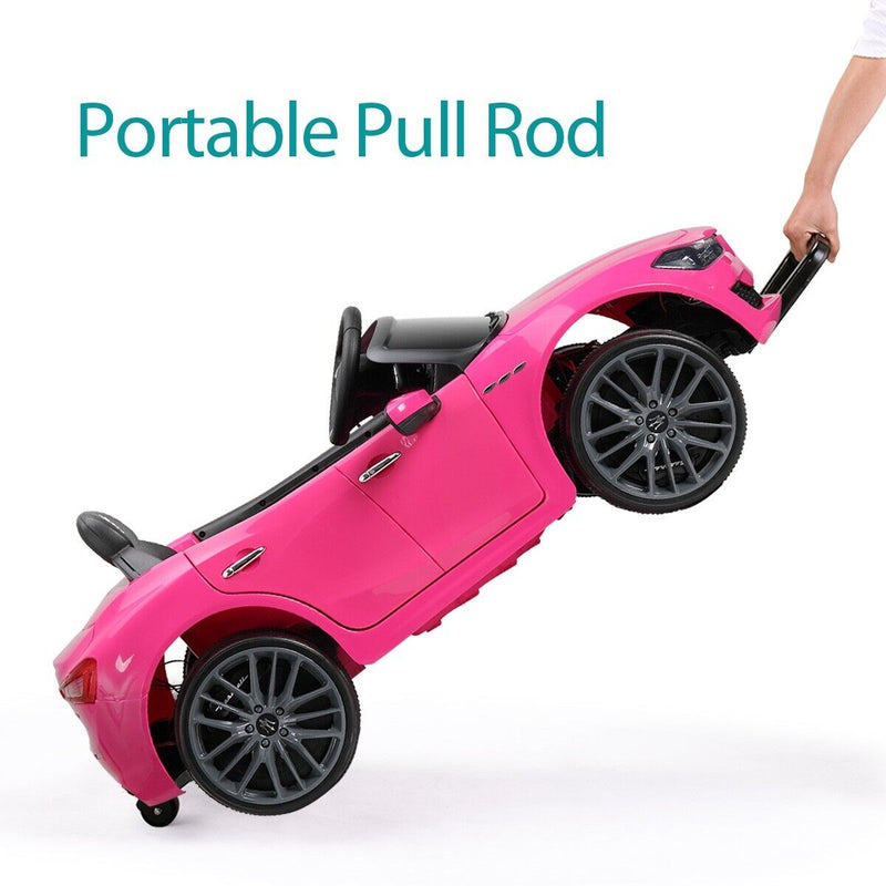 TOBBI Licensed Maserati Gbili 12V Battery Powered Ride-on Toy Car for Kids with Remote Control - Pink