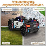 12V Battery-Powered Electric Police Ride-On Car for Kids