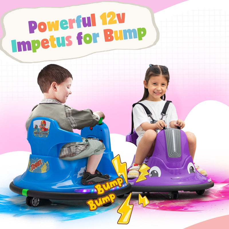 12V Electric Snail Bumper Ride-On Toy Car Battery Powered for Kids